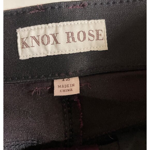 Knox Rose Pants Womens 12 Purple Skinny Stretch Mid Rise Casual Jeans Pockets - Picture 5 of 8